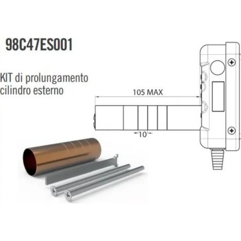 KIT DI PROLUNGA PER CILINDRO ESTERNO XDRIN MOTTURA