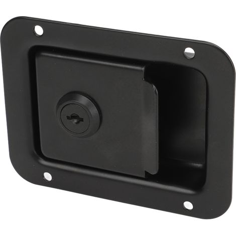 Loquet de porte à palette pour remorque, élégant, robuste et fiable, avec poignée et clés, pour camping-cars, camions et caravanes. (1/5)