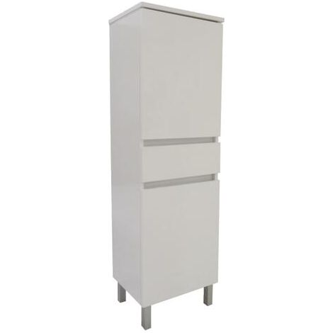 [JAMAIS UTILISE] ONDEE ZEN - Colonne à poser LANCELO - L40cm - Blanc - Laqué brillant - Livré monté
