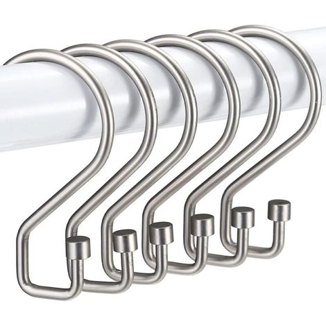 Rostbeständiger Duschvorhanghaken, multifunktionaler Aufhängering, Haken für Duschvorhänge, Küchenutensilien, Kleidung und Handtücher. (1/4)