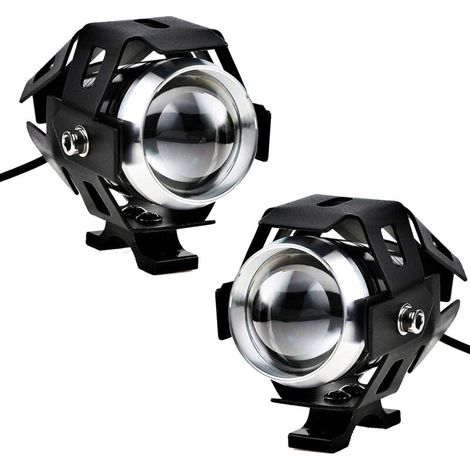 2 Stück 125 W Motorrad-Scheinwerfer, extra LED-Nebelscheinwerfer, Motorrad-Scheinwerfer, 1200 lm, U5, wasserdicht, für Motorrad, Roller, 4 Räder