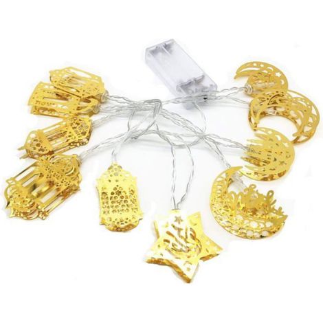 Guirlande Lumineuse LED - - 1.65m - 10 Lumières - Couleur Dorée - Lumière Chaude (1/4)