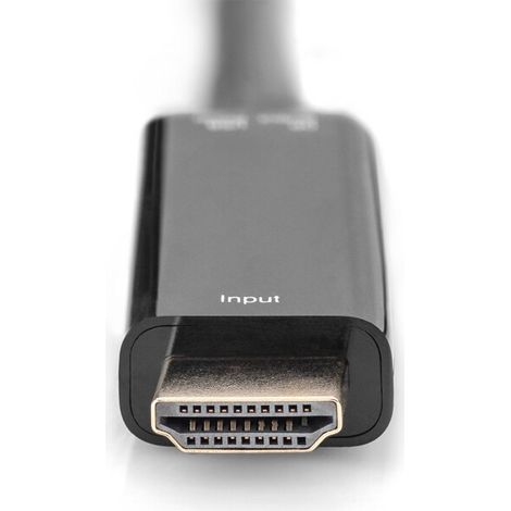 DIGITUS HDMI Adapter auf DisplayPort mit externer Stromversorgung 4K@30Hz. 0,2 m (AK-330101-002-S)