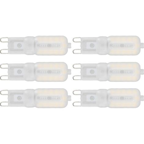 Bulb G9 to intensity variable, Protection eyes, energy saving, 5W, 22 LED, small bulbs for ceiling of desk, 6 pieces, natural, 220V (1/5)