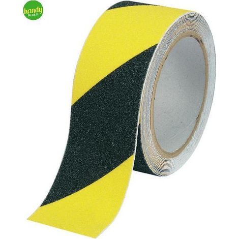 Nastro adesivo antiscivolo mm25 m18 giallo/nero