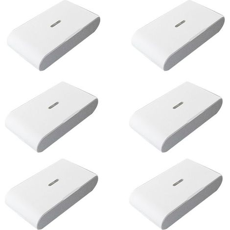 Detector inalámbrico de rotura de cristales de 433 MHz, sensibilidad ajustable, compatible con sistemas de alarma, color blanco, paquete de 6 unidades. (1/4)