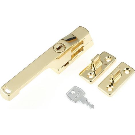 Yale Lockable Window Handle in Polished Brass Finish (Model P115PB) (1/3)