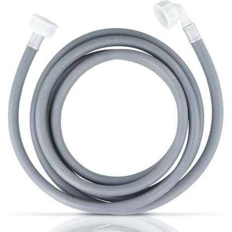 Tuyau Arrivee Deau d'Eau Froide, Tuyau Machine à Laver Anti-Explosion, Tuyau d'Arrivée d'Eau, Tuyau Lave Linge, Flexible d'Alimentation pour Lave-Linge et Lave-Vaissde 3m, Gris (1/4)
