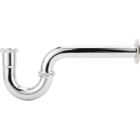 Siphon pour évier, Corps Principal en Cuivre et Acier Inoxydable, Bouchons pour évier de Salle de Bain, Kit de Plomberie pour évier avec Son Design Innovant pour éviers en Forme (1/5)
