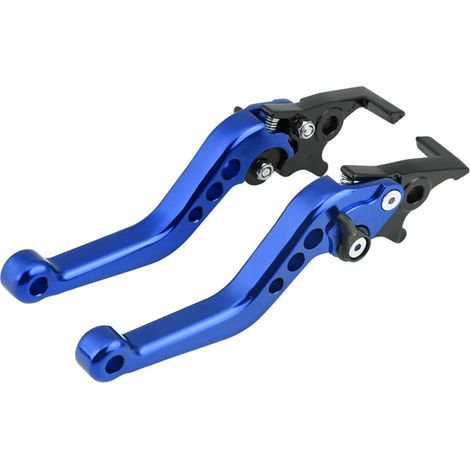 1 paire de leviers de frein à double disque en aluminium CNC pour scooter, bleu (1/5)
