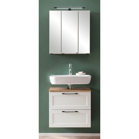 Badmöbelset 60 cm Waschbeckenunterschrank weiß MARLING-03, B/H/T 60/200/35 cm (1/5)