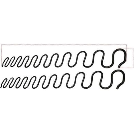 pair Lot de 2 ressorts de rechange pour canapé de 55cm avec 8 clips en forme de S, kit d (1/4)