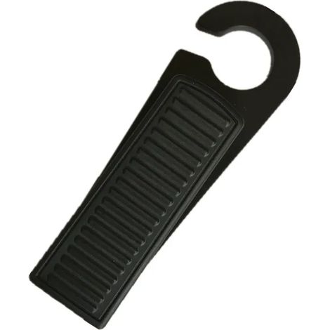 Butée de porte en silicone noire, lot de 1, protection anti-choc, coupe-vent pour portes de maison et bureau (1/5)