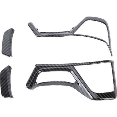 4-teiliges Lenkradrahmen-Set in Carbon-Optik für Mitsubishi Pajero Sport 2019–2020, Carbonfaser-Zierleisten, Interieur-Dekorationsset (1/5)