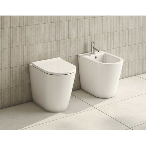 Sanitari forty3 filomuro cm. 55x36 senza Brida Cleanstorm con (1/4)