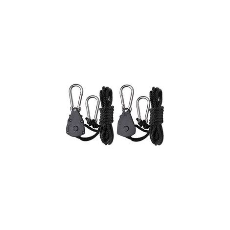 2 pièces poulies réglables de 1,8 pouces, poulies en plastique de corde de suspension de corde d'escalade (1/4)