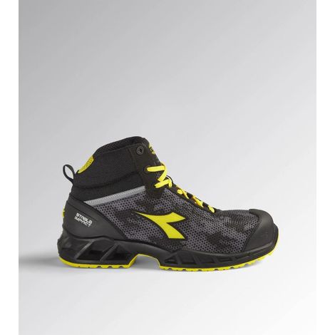 Diadora Shark Stable Impact Mid S3 SRC ESD Sicherheitsschuhe - 35 EU - Schwarz / grau (1/4)