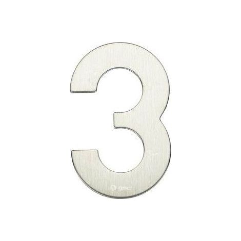 Porta numero 3 in acciaio inossidabile con adesivo GSC 003302613