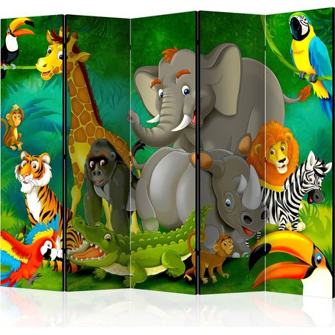 Paravento - Colourful Safari II [Room Dividers] - 225x172 (1/4)