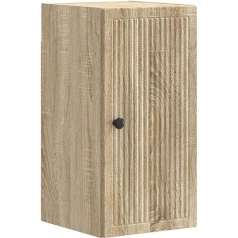 Armoire de Rangement Murale pour Salle de Bain, Couleur Chêne Sonoma (1/5)