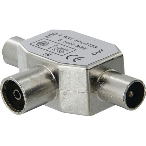 Verteiler TV geschirmt ø 9,52 mm 2 m, männlich/weiblich