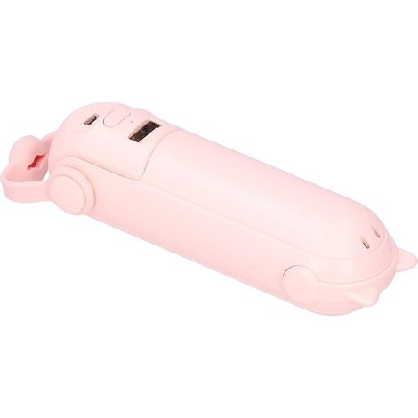 Ventilateur portable 3-en-1 rechargeable avec lampe torche intégrée et fonction anti-moustiques – rose (1/5)