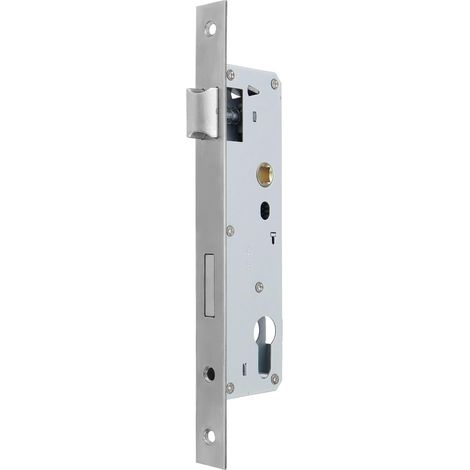 [JAMAIS UTILISÉ]LARGEIGHT Serrure à encastrer monopoint serrure à mortaiser en acier inoxydable trou pour portes intérieures et portes de salle de bain, 92×20mm (1/5)
