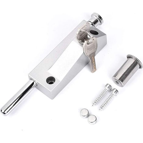 Cerraduras de puerta universales de acero inoxidable (plata mate), cerradura de seguridad para uso interior y exterior, para dormitorios y casetas de jardín.
