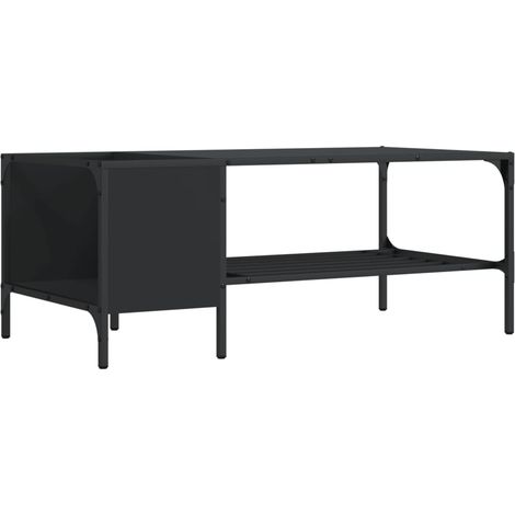 Maison Exclusive - Couchtisch mit Regal Schwarz 100x51x40 cm Holz