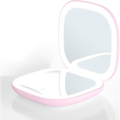 1 Miroir double face LED, grossissement x5, tactile, USB, voyage (1/5)