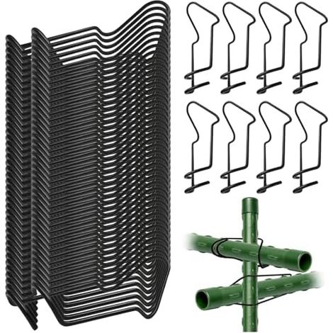 50 Pièces de Clips pour Tuteurs Plantes Peuvent être Utilisées Les Treillis en Bambou Jardin, Connecteurs Convient aux Tomates et Grimpantes (16mm) - 16mm (1/5)