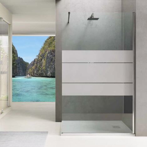 Parete doccia walk-in serigrafata 200h 8mm, misura 80 (1/2)