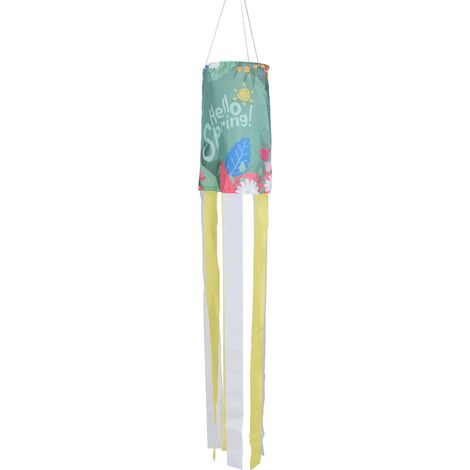 Guirlande vent printanière extérieure, décoration suspendue pour maison, jardin, balcon, vert foncé.