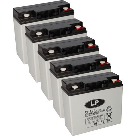 Akkusatz 5x 12V 22Ah für LuXXon Elektromobile