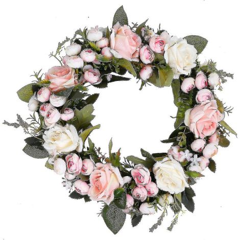 Couronnes de porte, couronne de fleurs artificielles pour porte d'entrée, décoration intérieure (1/5)