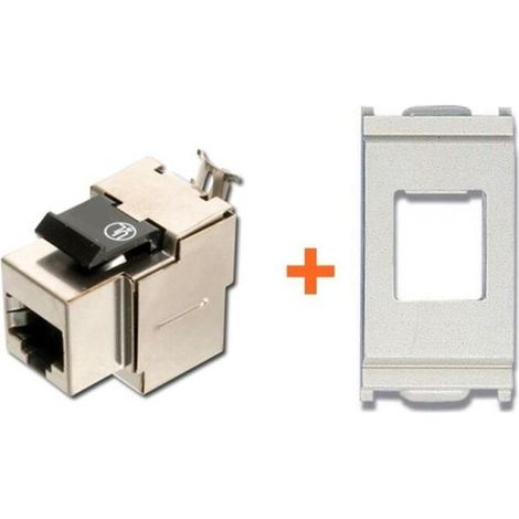 Presa rete CAT.6 STP RJ45 schermata compatibile Vimar Idea bianca small