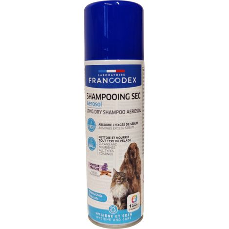 Shampooing Sec 300 ml pour Chiens et Chats - Francodex