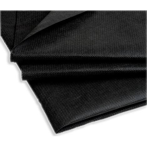 Tissu Non Tissé SMS Noir 70 g/m2 - Dimensions 5 mètres x 1 mètre - Fabriqué en Italie - Tissu Multi-usages pour Couture, Doublures, Coussins, Matelas, Nappes, Jardin, Plantes - Couleur Noir (1/5)