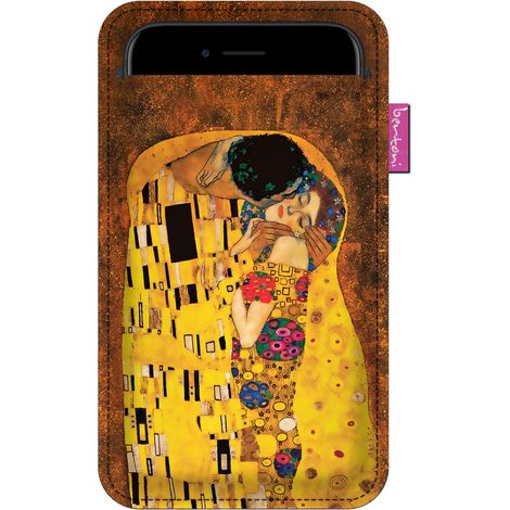 Étui XXL pour smartphone, motif baiser - Anthracite, feutrine écologique, lavable à 40 °C - Protection pour iPhone 12 Pro Max, Samsung Galaxy S21 Ultra, Huawei Mate 40 Pro, Bertoni (1/5)