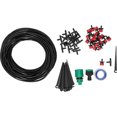 Kit d'irrigation goutte-à-goutte automatique, système de buse réglable de 20m, équipement de jardin, DIY (1/5)