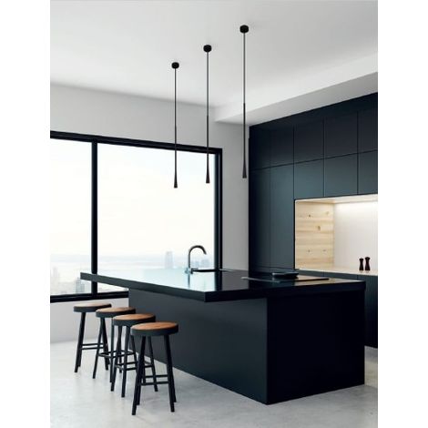 Suspension industrielle noire Coffee LED 7W Maxlight