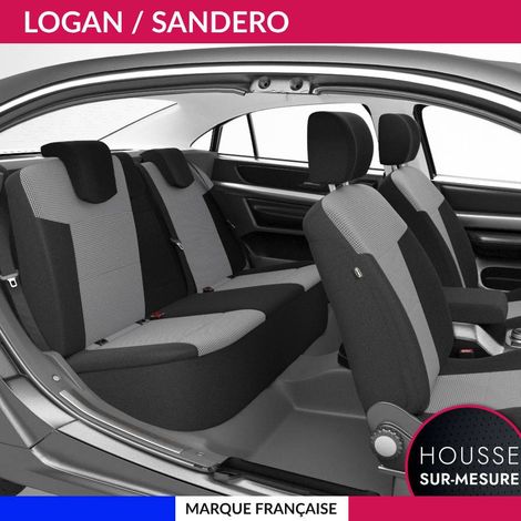 Housses de siège sur mesure pour LOGAN / MCV 5 / SANDERO / SANDERO STEPWAY (01/2013 à 12/2020) Housse Voiture / Auto