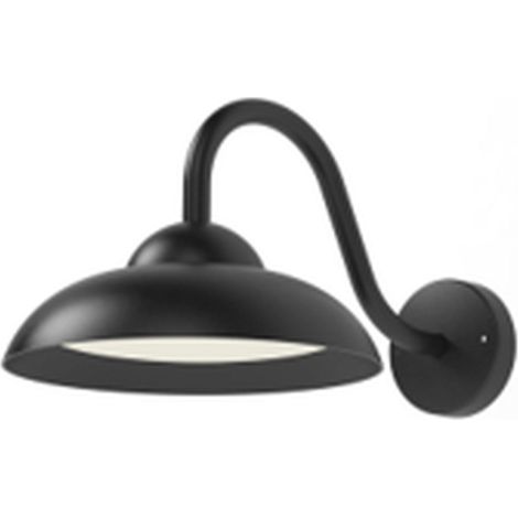 LED Wandleuchte außen Aluminium 25 cm breit IP54 Schwarz 3000 K warmweißes Licht 640 lm Modern