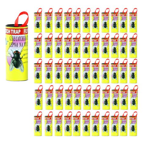 BUNTHAUS PA Rouleau anti-mouches puissant, papier tue-mouches, planche anti-mouches, médicament anti-mouches, piège à moustiques (52 pièces) (1/4)