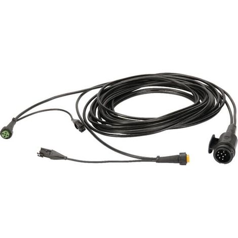 Cable de 8 m con enchufe de 13 polos y 2 ramales de 6 m con conectores bayoneta de 5 pines UNIVERSAL AH10770