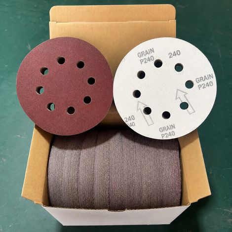 Lot de 150 disques abrasifs 125 mm 8 trous corindon rouge grains 60 à 600 150 150mix 220.320 15,7 × 13 × 13 cm 1 kg – Livraison gratuite