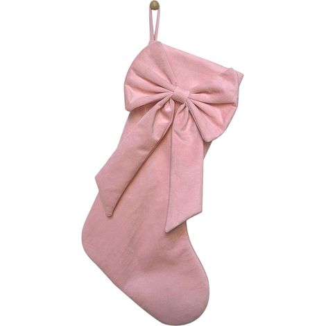 Chaussette De Noël - 45 X 25 Cm - Avec Nœud Papillon - Pour Décoration Arbre De Noël Cheminée - Lot De 1 (1/5)