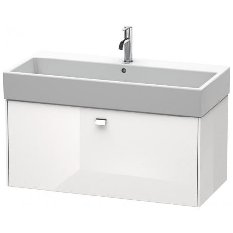 Duravit Brioso Meuble sous-lavabo suspendu, 1 tiroir, 98,4 x 45,9 cm, pour Vero Air 235010, Couleur (avant/corps): Décor blanc lustré, poignée chromée - BR405601022