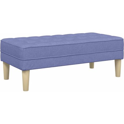banc avec coussin Bleu denim 113 x 57 x 39 cm tissu (1/5)