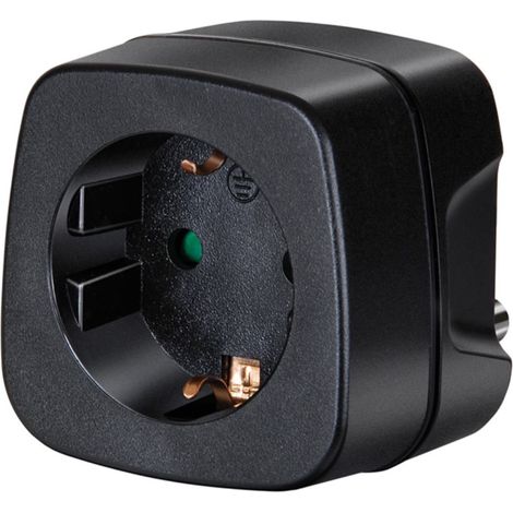 Brennenstuhl adaptador de viaje ue a india conexion a tierra proteccion animal - negro 1620339 1620339 (1/2)